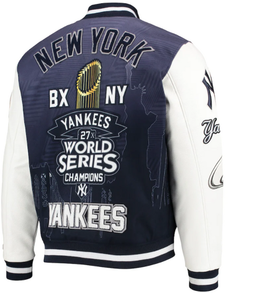 Women's New York Yankees Pro Standard Navy Wool Full-Zip Varsity