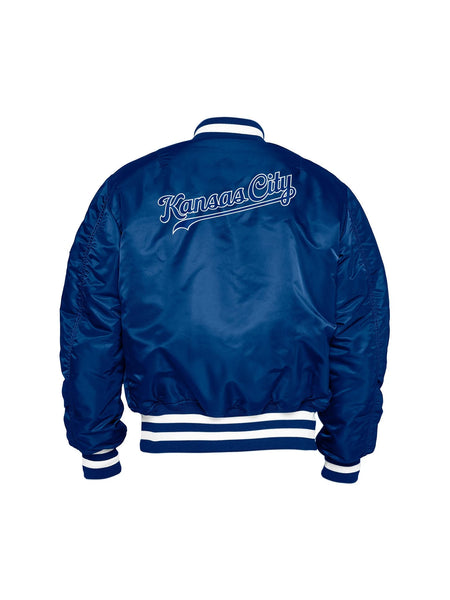 Maker of Jacket MLB Kansas City Royals Light Blue Satin