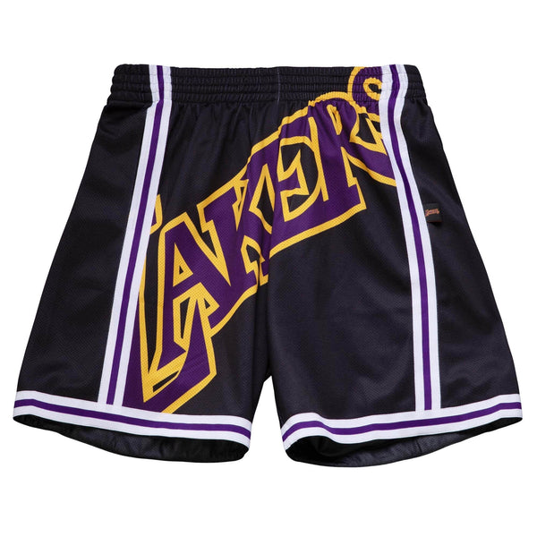 Shop Mitchell & Ness Los Angeles Lakers Big Face 4.0 Shorts PSHR1259LAL-BLK  black