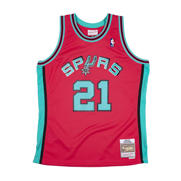 PInk Tim Duncan San Antonio Spurs 1998-99 Mitchell & Ness