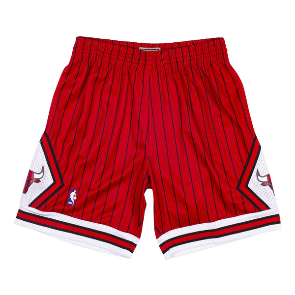 NWT Black Pinstripes Chicago Bulls Shorts old school throwback red  pinstripes