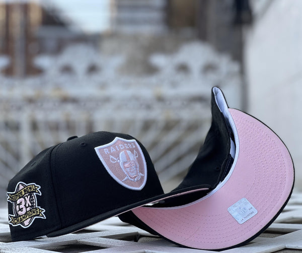 Black Las Vegas Raiders Pink Bottom 3X Super Bowl Champions Side Patch –  Exclusive Fitted Inc.