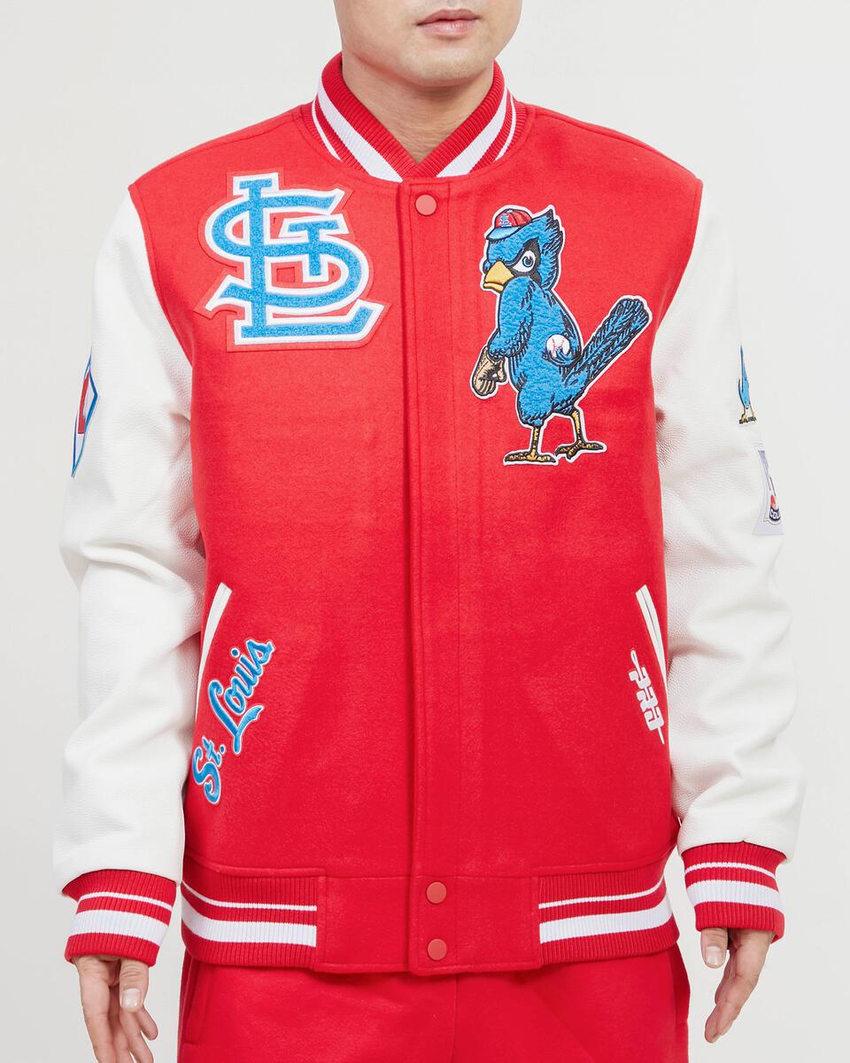 Wool/Leather St. Louis Cardinals Red and White Varsity Jacket