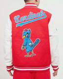 Red St. Louis Cardinals Pro Standard Mashup Logo Wool Varsity Heavy Jacket