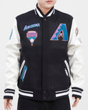 Black Arizona Diamondbacks Pro Standard Logo Mashup Wool Varsity Heavy Jacket