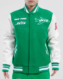 Kelly Green New York Jets Pro Standard Mashup Logo Wool Varsity Heavy Jacket