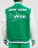 Kelly Green New York Jets Pro Standard Mashup Logo Wool Varsity Heavy Jacket