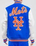 Royal Blue New York Mets Pro Standard Logo Mashup Wool Varsity Heavy Jacket
