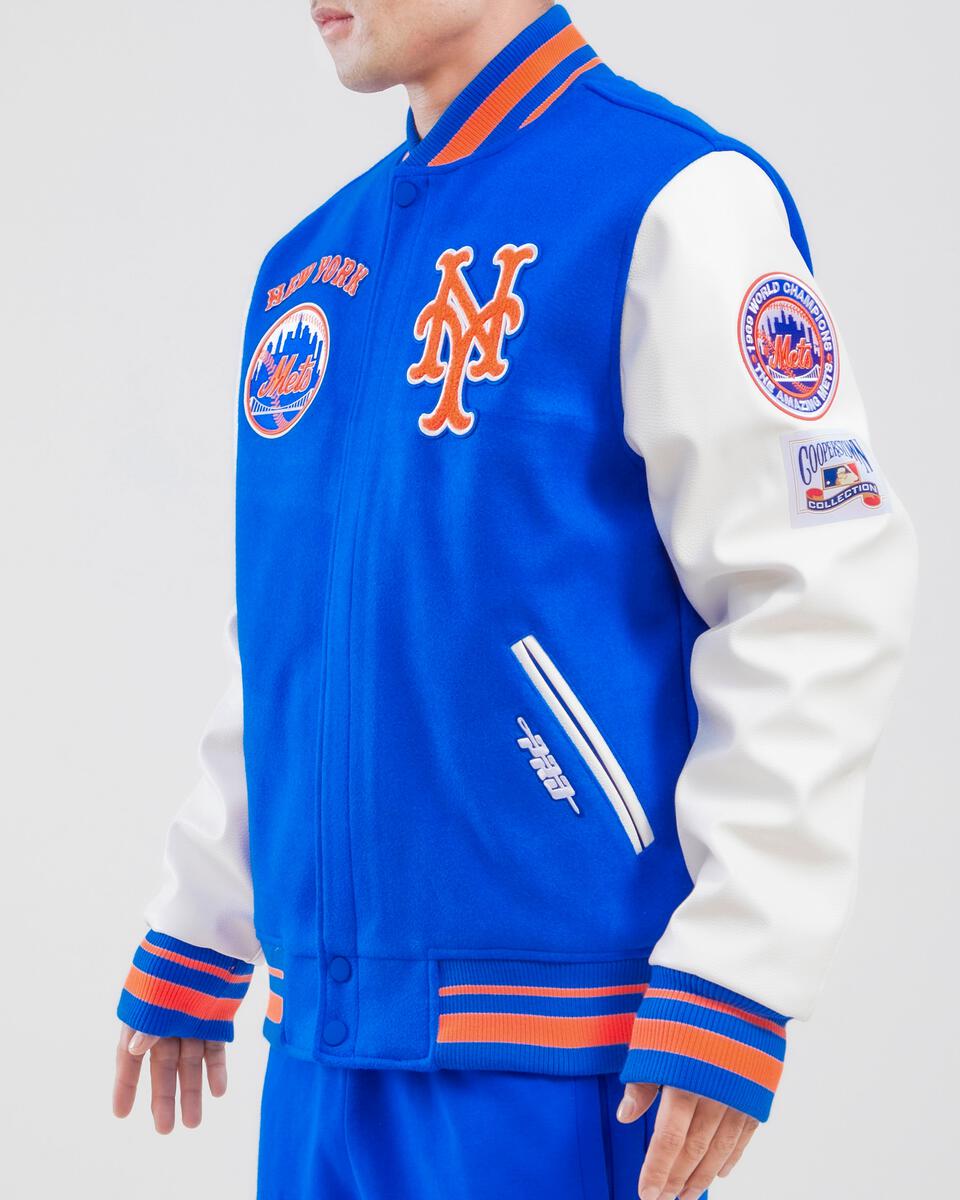 Royal Blue New York Mets Pro Standard Logo Mashup Wool Varsity Heavy Jacket 2XL