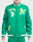 Kelly Green Oakland Athletics Pro Standard Logo Mashup Wool Varsity Heavy Jacket