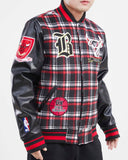 Chicago Bulls Plaid Pro Standard Wool Varsity Heavy Jacket