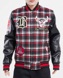 Chicago Bulls Plaid Pro Standard Wool Varsity Heavy Jacket