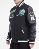 Black Tampa Bay Rays Pro Standard Logo Mashup Wool Varsity Heavy Jacket