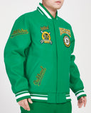 Kelly Green Oakland Athletics Pro Standard Crest Wool Varsity Jacket