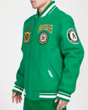 Kelly Green Oakland Athletics Pro Standard Crest Wool Varsity Jacket