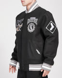Black Chicago White Sox Pro Standard Crest Wool Varsity Jacket