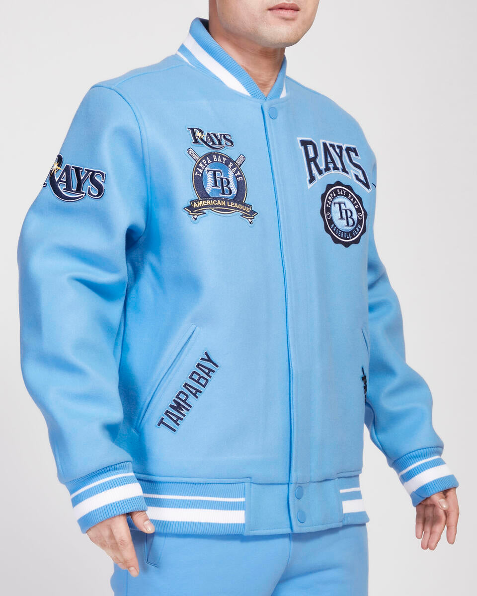 University Sky Blue Tampa Bay Rays Pro Standard Crest Wool Varsity