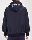 Pro Standard Navy Blue New York Yankees Hybrid Woven Full Zipup Hoodie