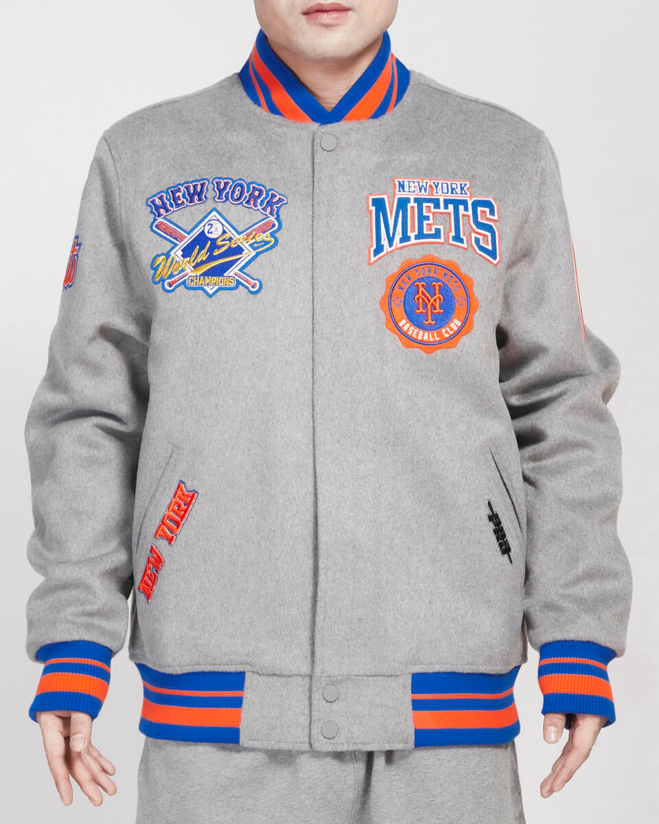 New York Mets Pro Standard Retro Classic Wool Varsity Jacket
