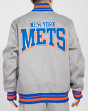 Heather Gray New York Mets Pro Standard Crest Wool Varsity Jacket