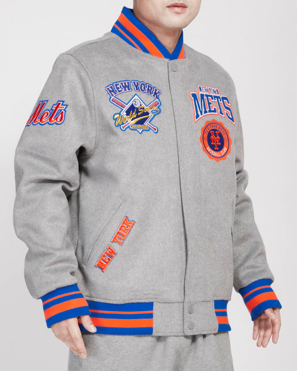 New York Mets Pro Standard Home Town Wool Varsity Jacket