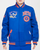 Royal Blue New York Mets Pro Standard Crest Wool Varsity Jacket