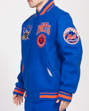 Royal Blue New York Mets Pro Standard Crest Wool Varsity Jacket