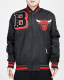 Black Chicago Bulls Pro Standard Logo Mashup Satin Jacket