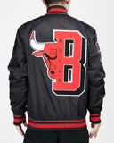 Black Chicago Bulls Pro Standard Logo Mashup Satin Jacket