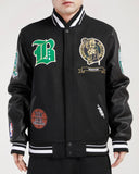 Black Boston Celtics Pro Standard Prep Wool Varsity Heavy Jacket