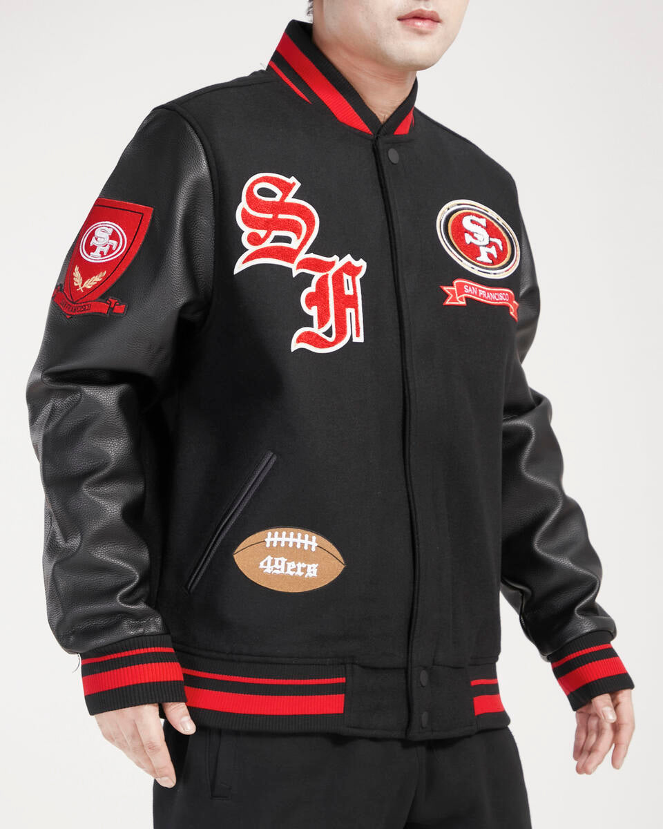 Black San Francisco 49ers Pro Standard Logo Mashup Wool Varsity