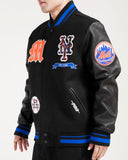 Black New York Mets Pro Standard Prep Wool Varsity Heavy Jacket