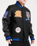 Black New York Mets Pro Standard Prep Wool Varsity Heavy Jacket