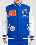 Royal Blue New York Mets Pro Standard Prep Wool Varsity Heavy Jacket