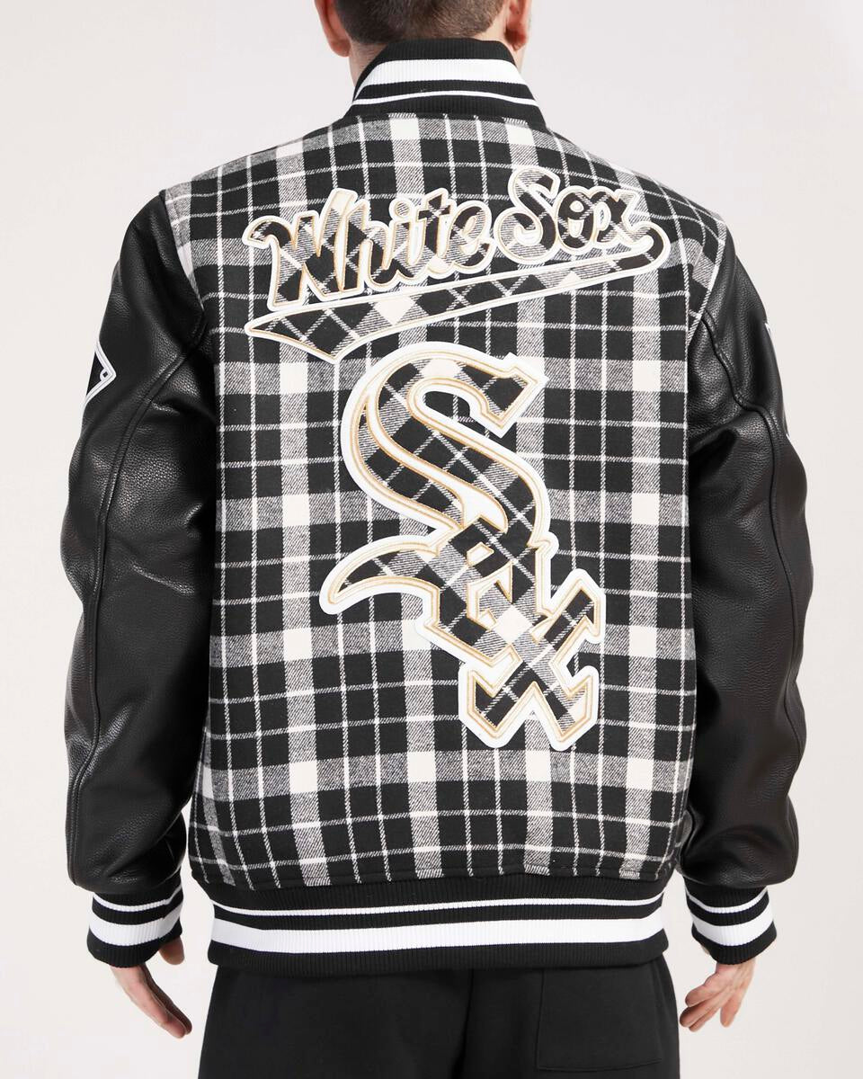 Chicago White Sox Plaid Pro Standard Wool Varsity Heavy Jacket