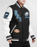 Black Philadelphia Eagles Pro Standard Pro Prep Logo Wool Varsity Heavy Jacket