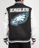 Black Philadelphia Eagles Pro Standard Pro Prep Logo Wool Varsity Heavy Jacket