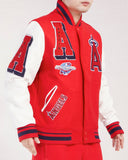 Red Los Angeles Angels Pro Standard Logo Mashup Wool Varsity Heavy Jacket