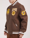 Brown San Diego Padres Pro Standard Crest Wool Varsity Jacket