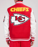 Red Kansas City Chiefs Pro Standard Mashup Rib Wool Varsity Heavy Jacket