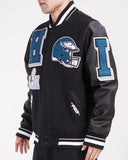 Black Philadelphia Eagles Pro Standard Mashup Logo Rib Wool Varsity Heavy Jacket