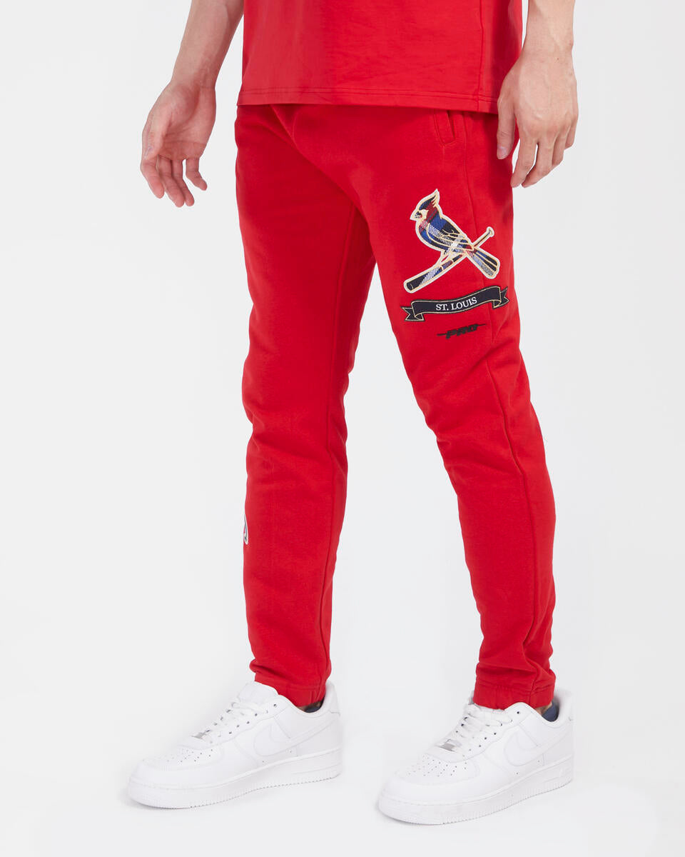 Red St. Louis cardinals Pro Standard Retro Classic Fleece Sweatpant