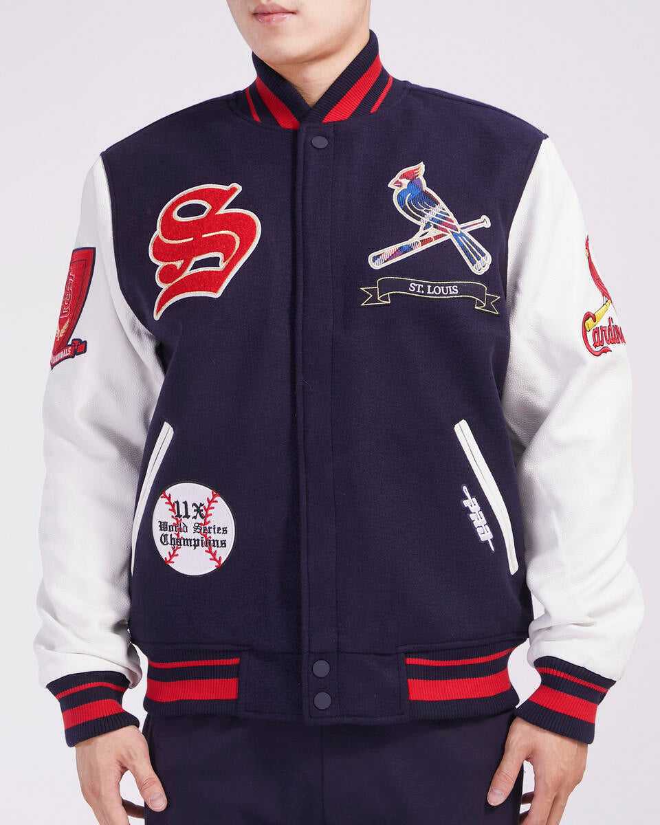 Navy Blue St. Louis Cardinals Pro Standard Prep Wool Varsity Heavy Jacket