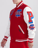 Red Philadelphia Phillies Pro Standard Logo Mashup Wool Varsity Heavy Jacket