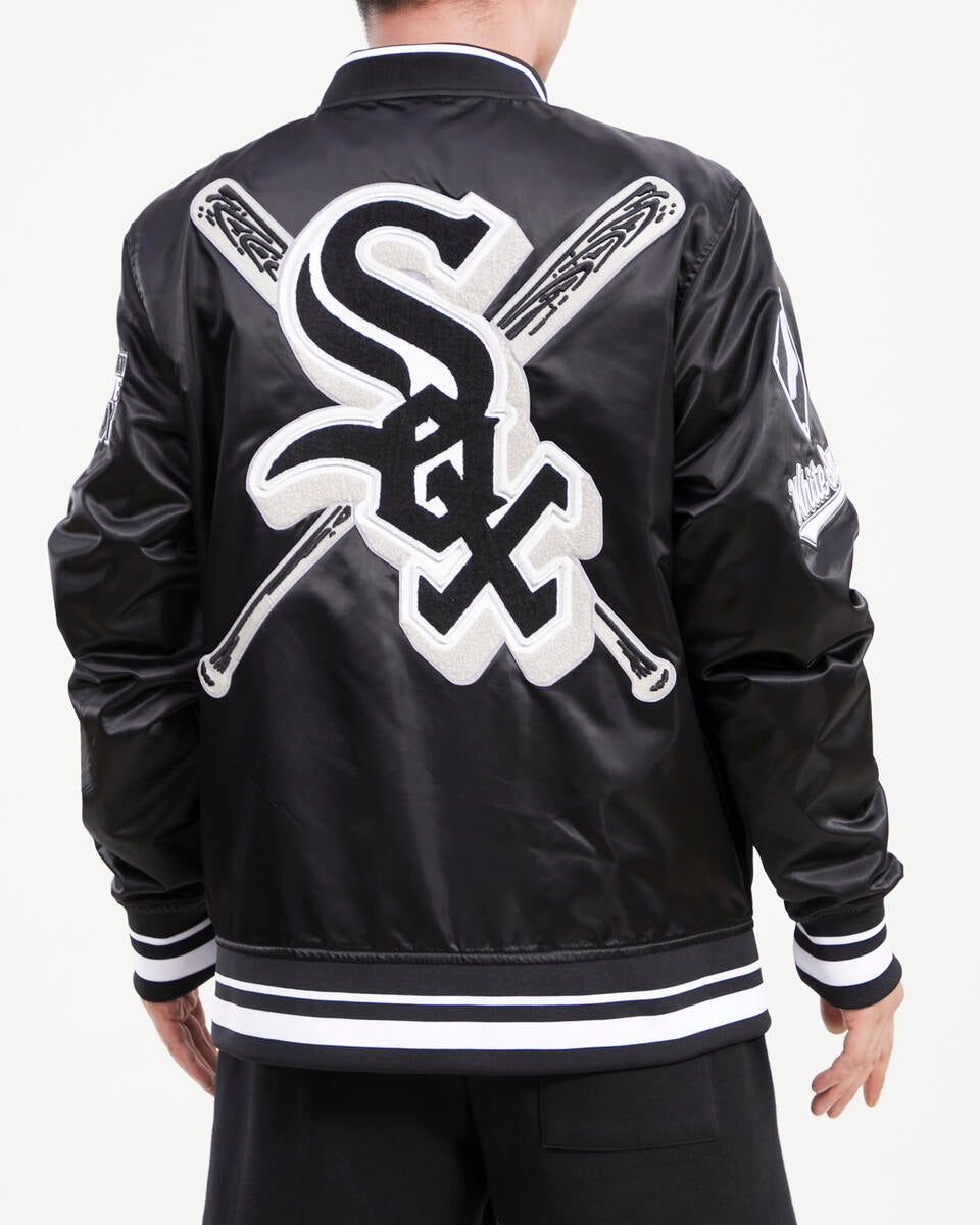Black Chicago White Sox Pro Standard Logo Mashup Satin Jacket