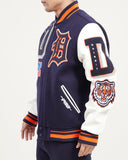 Navy Blue Detroit Tigers Pro Standard Logo Mashup Wool Varsity Heavy Jacket