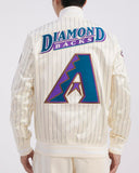 Off White Pinstripe Arizona Diamondbacks Pro Standard Retro Classic Satin Jacket