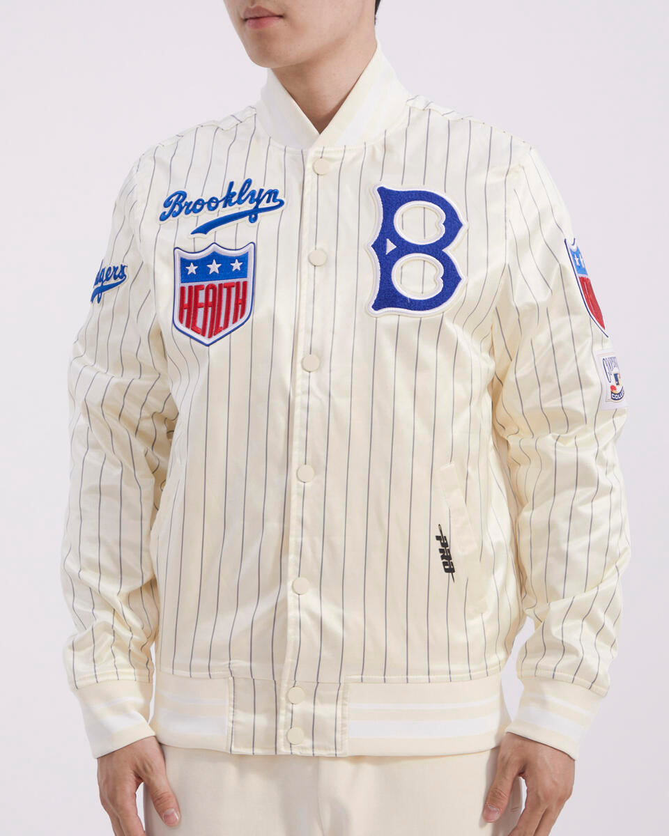 Off White Pinstripe Brooklyn Dodgers Pro Standard Retro Classic