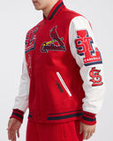Red St. Louis Cardinals Pro Standard Mashup Logo Wool Varsity Heavy Jacket