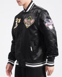 Black Oakland Athletics Pro Standard Logo Mascot Satin Jacket